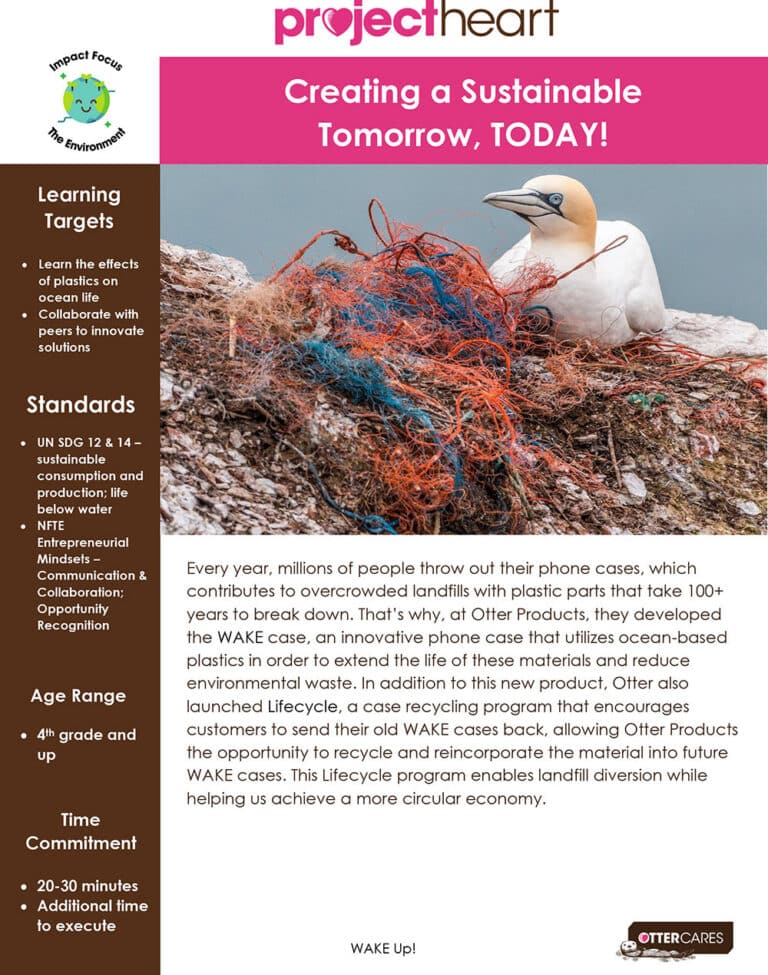 Creating a Sustainable Tomorrow, TODAY!