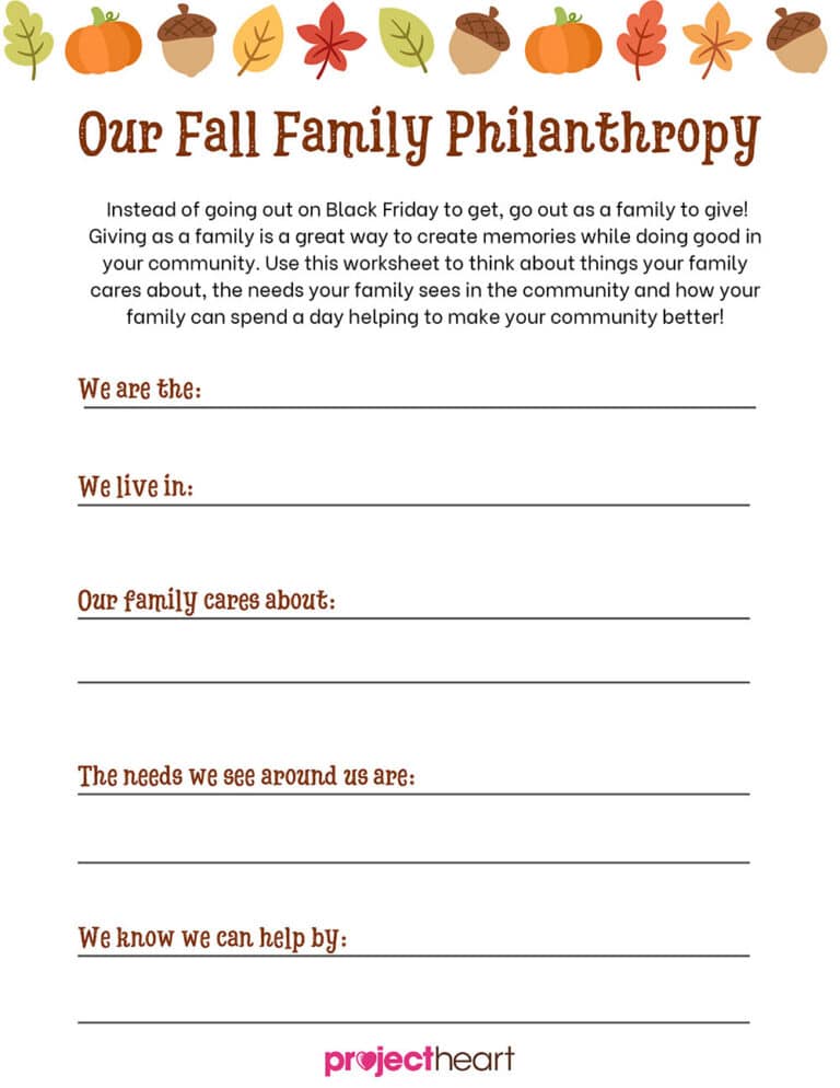Our Fall Family Philanthropy