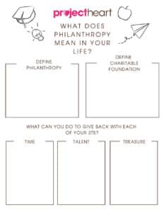 Activity: What Does Philanthropy Mean in My Life? - Student Worksheet