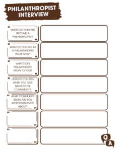 Activity: Philanthropist Interview Worksheet