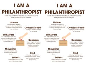 Activity: I Am a Philanthropist Worksheet