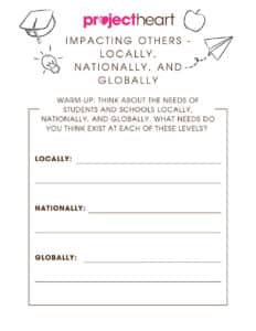 Activity: Impacting Others - Student Worksheet