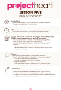 Lesson Plan: Who Can We Help?