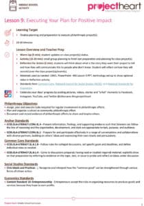 Lesson Plan: Executing Your Plan for Positive Impact
